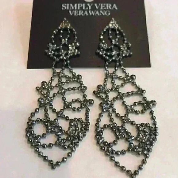 Vera Wang New Post Ball Chain Chandelier Earrings - Picture 7 of 8